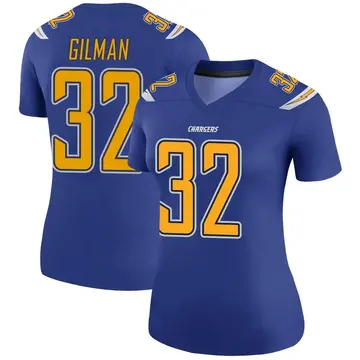 Women's Alohi Gilman Los Angeles Chargers Legend Royal Color Rush Jersey