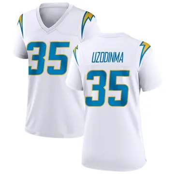 Women's Amechi Uzodinma Los Angeles Chargers Game White Jersey