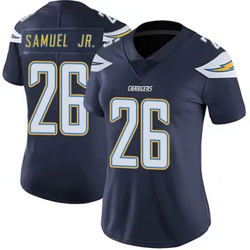 Asante Samuel Jr. Los Angeles Chargers Game-Used #26 Navy Jersey vs.  Seattle Seahawks on October 23 2022