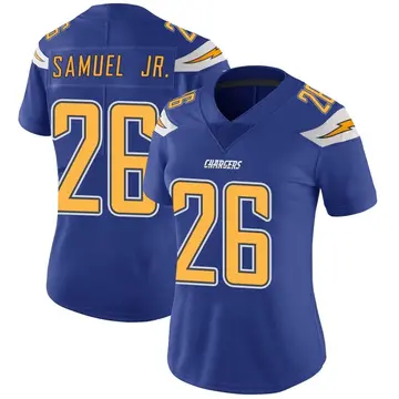 Women's Asante Samuel Jr. Los Angeles Chargers Limited Royal Color Rush Vapor Untouchable Jersey