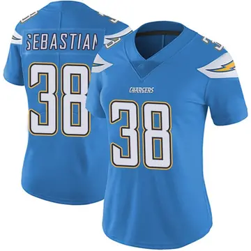 Women's Brandon Sebastian Los Angeles Chargers Limited Blue Powder Vapor Untouchable Alternate Jersey