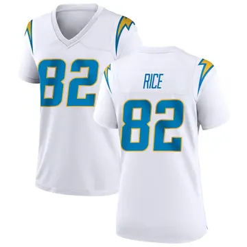 Women's Brenden Rice Los Angeles Chargers Game White Jersey