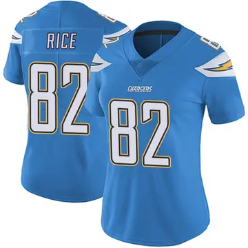 Women's Brenden Rice Los Angeles Chargers Limited Blue Powder Vapor Untouchable Alternate Jersey