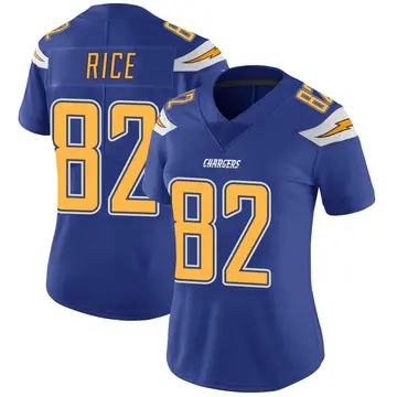 Women's Brenden Rice Los Angeles Chargers Limited Royal Color Rush Vapor Untouchable Jersey