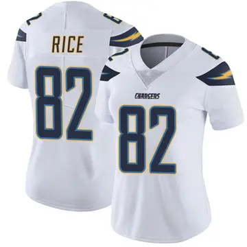 Women's Brenden Rice Los Angeles Chargers Limited White Vapor Untouchable Jersey