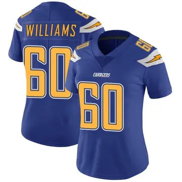 Women's Bucky Williams Los Angeles Chargers Limited Royal Color Rush Vapor Untouchable Jersey