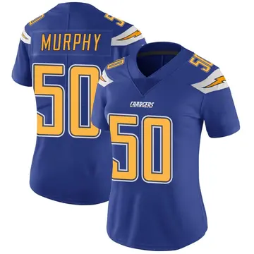 Women's Caleb Murphy Los Angeles Chargers Limited Royal Color Rush Vapor Untouchable Jersey