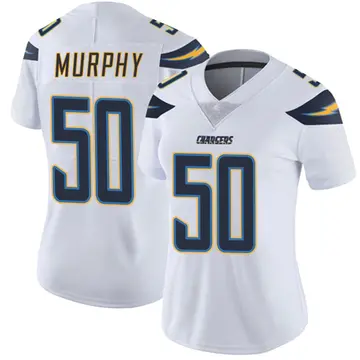 Women's Caleb Murphy Los Angeles Chargers Limited White Vapor Untouchable Jersey