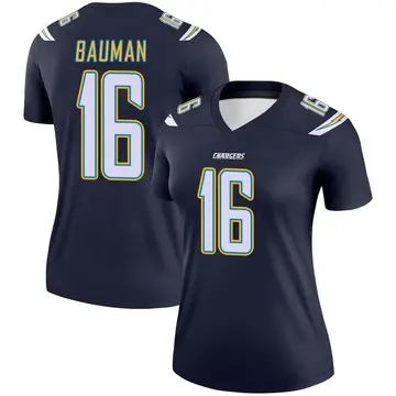 Women's Casey Bauman Los Angeles Chargers Legend Navy Jersey