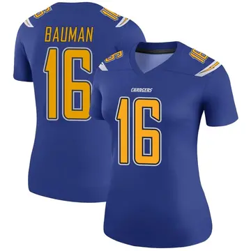 Women's Casey Bauman Los Angeles Chargers Legend Royal Color Rush Jersey