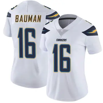 Women's Casey Bauman Los Angeles Chargers Limited White Vapor Untouchable Jersey