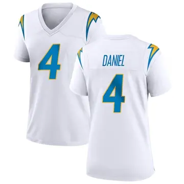 Women's Chase Daniel Los Angeles Chargers Game White Jersey