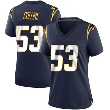 Women's Chris Collins Los Angeles Chargers Game Navy Team Color Jersey