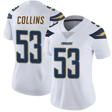 Women's Chris Collins Los Angeles Chargers Limited White Vapor Untouchable Jersey