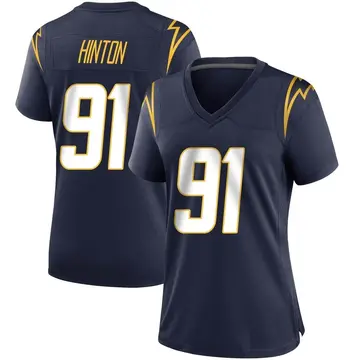 Women's Christopher Hinton Los Angeles Chargers Game Navy Team Color Jersey