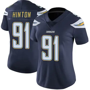 Women's Christopher Hinton Los Angeles Chargers Limited Navy Team Color Vapor Untouchable Jersey