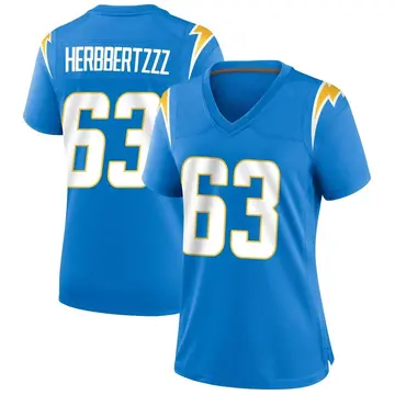 Women's Corey Linsley Los Angeles Chargers Game Blue Powder Alternate Jersey