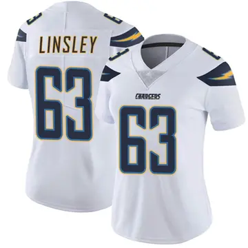 Women's Corey Linsley Los Angeles Chargers Limited White Vapor Untouchable Jersey