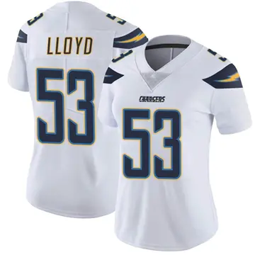 Women's Damon Lloyd Los Angeles Chargers Limited White Vapor Untouchable Jersey