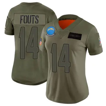 Women's Dan Fouts Los Angeles Chargers Limited Camo 2019 Salute to Service Jersey