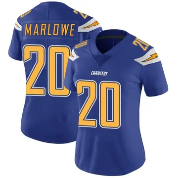 Women's Dean Marlowe Los Angeles Chargers Limited Royal Color Rush Vapor Untouchable Jersey