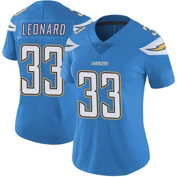 Women's Deane Leonard Los Angeles Chargers Limited Blue Powder Vapor Untouchable Alternate Jersey