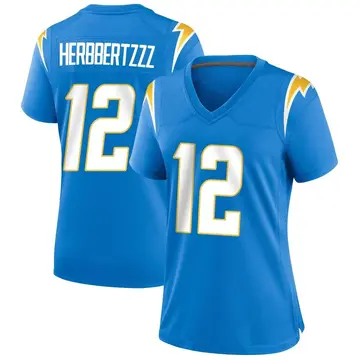 Women's Derius Davis Los Angeles Chargers Game Blue Powder Alternate Jersey