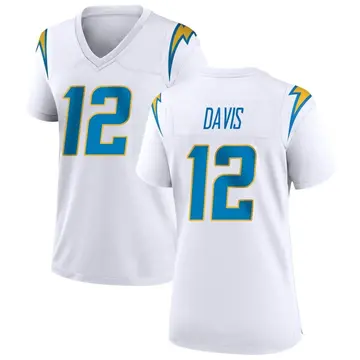 Women's Derius Davis Los Angeles Chargers Game White Jersey