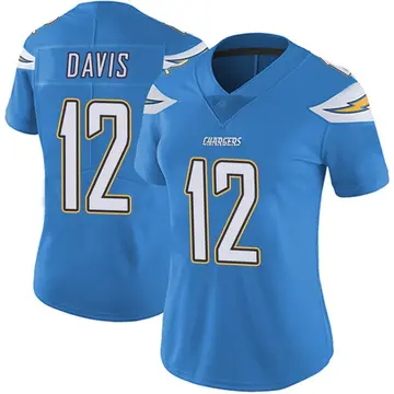 Women's Derius Davis Los Angeles Chargers Limited Blue Powder Vapor Untouchable Alternate Jersey