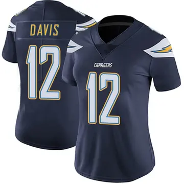 Women's Derius Davis Los Angeles Chargers Limited Navy Team Color Vapor Untouchable Jersey