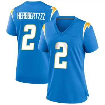 Women's Easton Stick Los Angeles Chargers Game Blue Powder Alternate Jersey