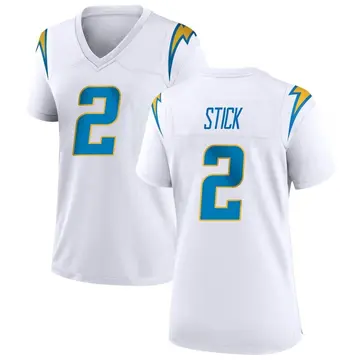 Women's Easton Stick Los Angeles Chargers Game White Jersey