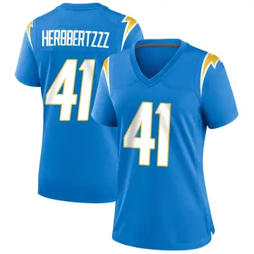 Women's Eli Apple Los Angeles Chargers Game Blue Powder Alternate Jersey