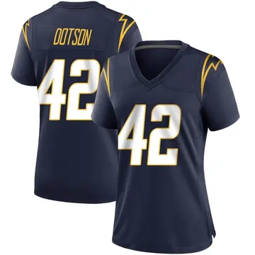 Women's Elijah Dotson Los Angeles Chargers Game Navy Team Color Jersey