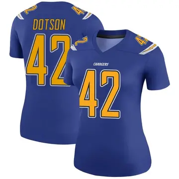 Women's Elijah Dotson Los Angeles Chargers Legend Royal Color Rush Jersey