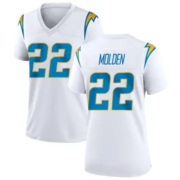 Women's Elijah Molden Los Angeles Chargers Game White Jersey