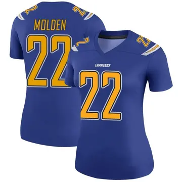 Women's Elijah Molden Los Angeles Chargers Legend Royal Color Rush Jersey