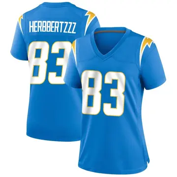 Women's Eric Tomlinson Los Angeles Chargers Game Blue Powder Alternate Jersey