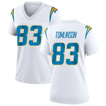 Women's Eric Tomlinson Los Angeles Chargers Game White Jersey