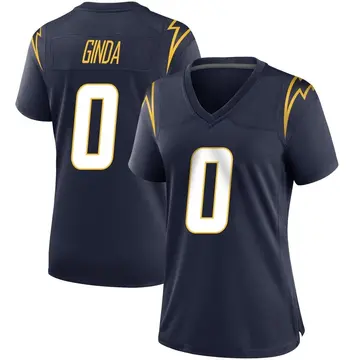 Women's Frank Ginda Los Angeles Chargers Game Navy Team Color Jersey