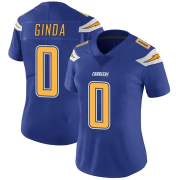 Women's Frank Ginda Los Angeles Chargers Limited Royal Color Rush Vapor Untouchable Jersey