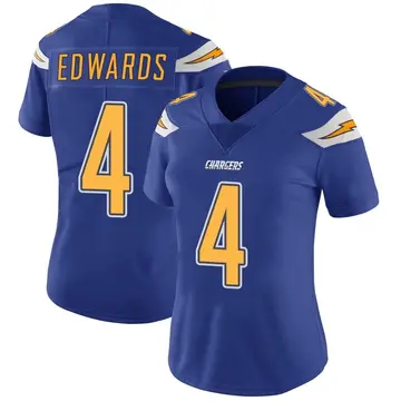 Women's Gus Edwards Los Angeles Chargers Limited Royal Color Rush Vapor Untouchable Jersey