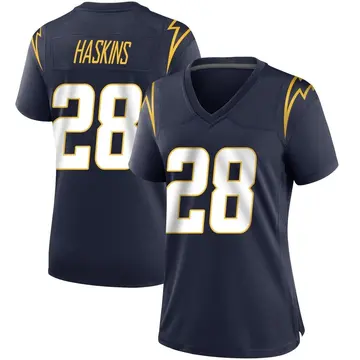 Women's Hassan Haskins Los Angeles Chargers Game Navy Team Color Jersey