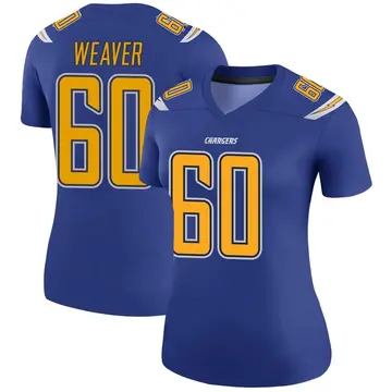 Women's Isaac Weaver Los Angeles Chargers Legend Royal Color Rush Jersey