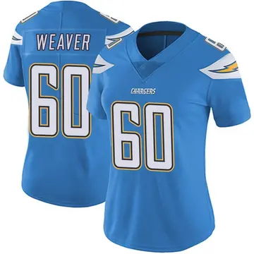 Women's Isaac Weaver Los Angeles Chargers Limited Blue Powder Vapor Untouchable Alternate Jersey