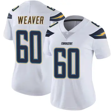 Women's Isaac Weaver Los Angeles Chargers Limited White Vapor Untouchable Jersey