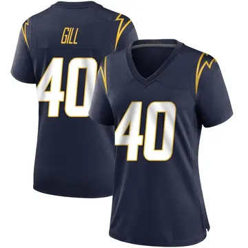 Women's Jaelen Gill Los Angeles Chargers Game Navy Team Color Jersey