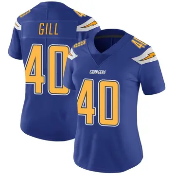 Women's Jaelen Gill Los Angeles Chargers Limited Royal Color Rush Vapor Untouchable Jersey