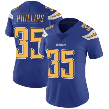 Women's Jalyn Phillips Los Angeles Chargers Limited Royal Color Rush Vapor Untouchable Jersey