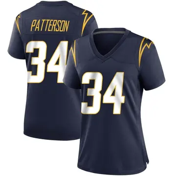 Women's Jaret Patterson Los Angeles Chargers Game Navy Team Color Jersey